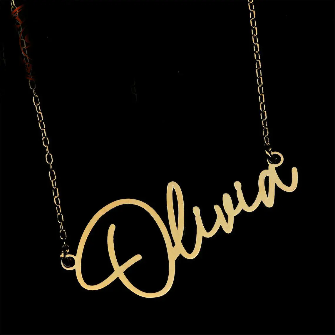Gold-Plated Nameplate or Initial Letter Necklace for Women, Personalized Jewelry Gift for Birthday, Anniversary, Custom Name, Female, Exquisite Chain Jewelry, Fashionable Jewelry