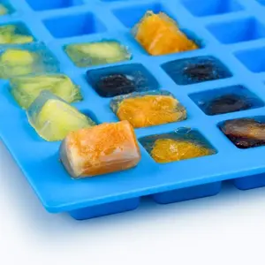 2pcs Square Silicone Candy Molds, Silicone Freezer Molds, 252 Holes for Hard Candy, Chocolate, Gummy, Caramel, Ganache, Ice Cubes, Non-Stick & Reusable