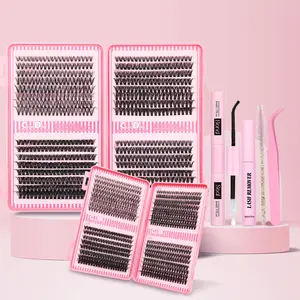 Lashes Lash Clusters Eyelashes Lash Clusters Extensions Kit Eyelash Extension Kit Eye Lashes, Lash Extension Kit Lashes Clusters KitWispy Manga Lashes, Individual Lashes Eyelash Extension Lashes Halloween Makeup 30D40D50D, D Curl 9-16mm Mixed Length