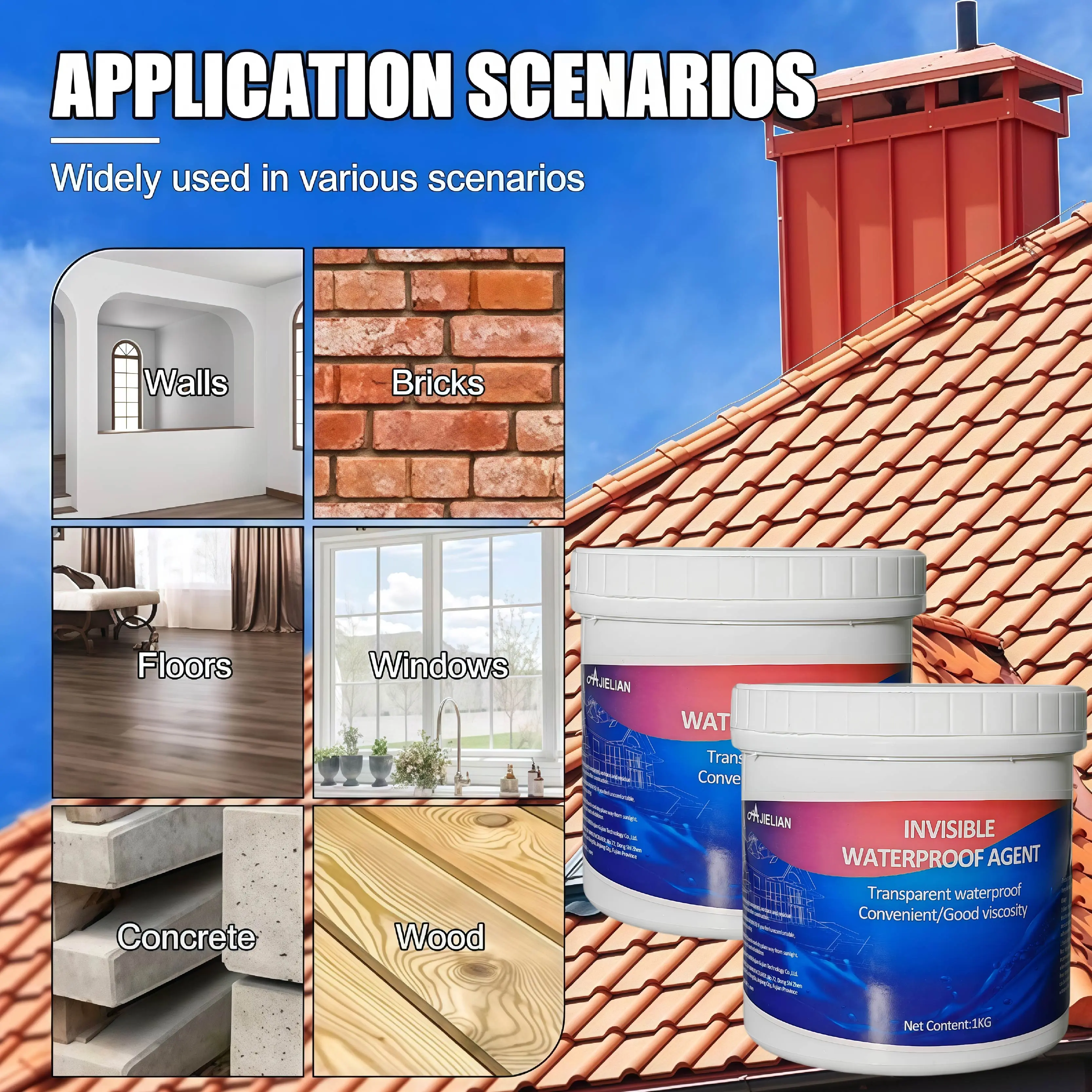 70 oz Transparent Water-Based Liquid Waterproof Sealant - Strong Caulking, Anti-Leak Exterior Interior Caulk, Tile Grout Gap Filler, Wall Crack Repair Coating, Bathroom Seals (Leakproof Airtight Seal)