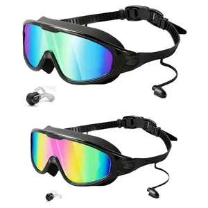 Swim Goggles Adjust for Kids Men Women,  Wide View Anti-Fog & UV, No Leaking Swim Glasses Swimming No Leaking 180° Swim Glasses, Easy to Wear, Wide View, Anti-Fog, UV Protection, Comfortable Fit, Suitable for Men Women Kids summerwins