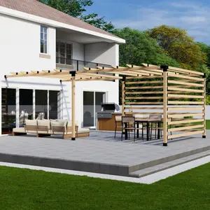Bracket Kit for a Wooden Wall-Mounted Pergola