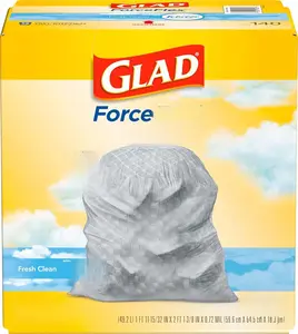 Glad ForceFlex Tall Kitchen Trash Bags 13 Gallon 140 Count Fresh Clean Odor Protection Leak Protection Commercial Use