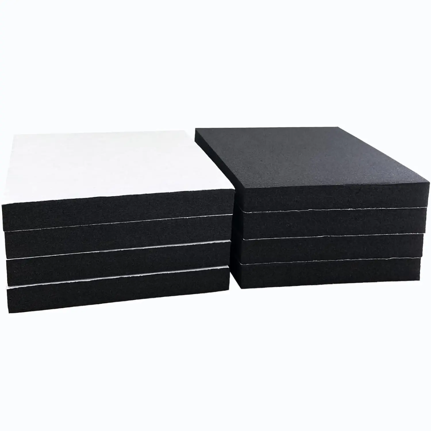 8-Count Synthetic Adhesive Padding for Speakers, 4in x 4in x 1/2in Closed-Cell Neoprene Rubber Pads, Self-Stick Anti-Slip Anti-Vibration Hardware Accessories