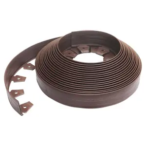 212 MAIN Modern Brown Plastic Coiled Garden Edging Tool, 20 ft x 2.5 in Outdoor Hardware for Garden & Lawn Maintenance