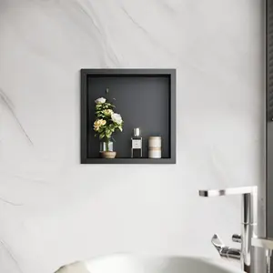 Stainless Steel Shower Niche 12 x 12 with Elegant Design and Versatile Storage Solutions bathroom organizer