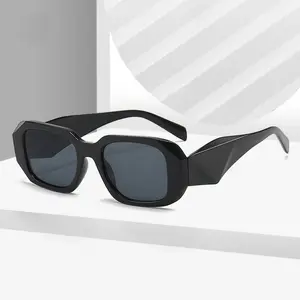 [With Printing] Trendy Retro Rectangle Sunglasses for Women & Men - Vintage 90’s Square Frame Shades - Stylish UV Protection for Every Occasion