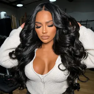 V Part Wig Body Wave Synthetic Half Wigs for Black Women 26 Inch Upgrade U Part Wear and Go Glueless Wig Full Head Clip in Hair Heat-Resistant Wigs for Daily Party Use