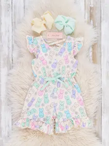Bunny Confetti Ruffle Jumpsuit