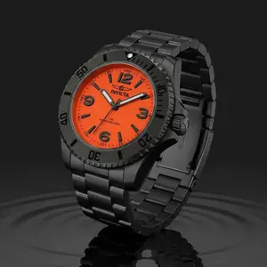 Invicta Pro Diver Men's 40.5mm Watch Refined Size Gunmetal Stainless Steel Case Bright Orange Dial Bold Arabic Numerals Japanese Quartz Movement Flame Fusion Crystal Black Steel Bracelet 50m Water Resistant Daily Wear Sport Watch