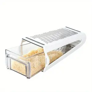 1pc Left and Right Bidirectional Shredding Cheese, Butter, Cheese, and Grinding Machine, Stainless Steel Double-sided Shredding and Grinding Machine