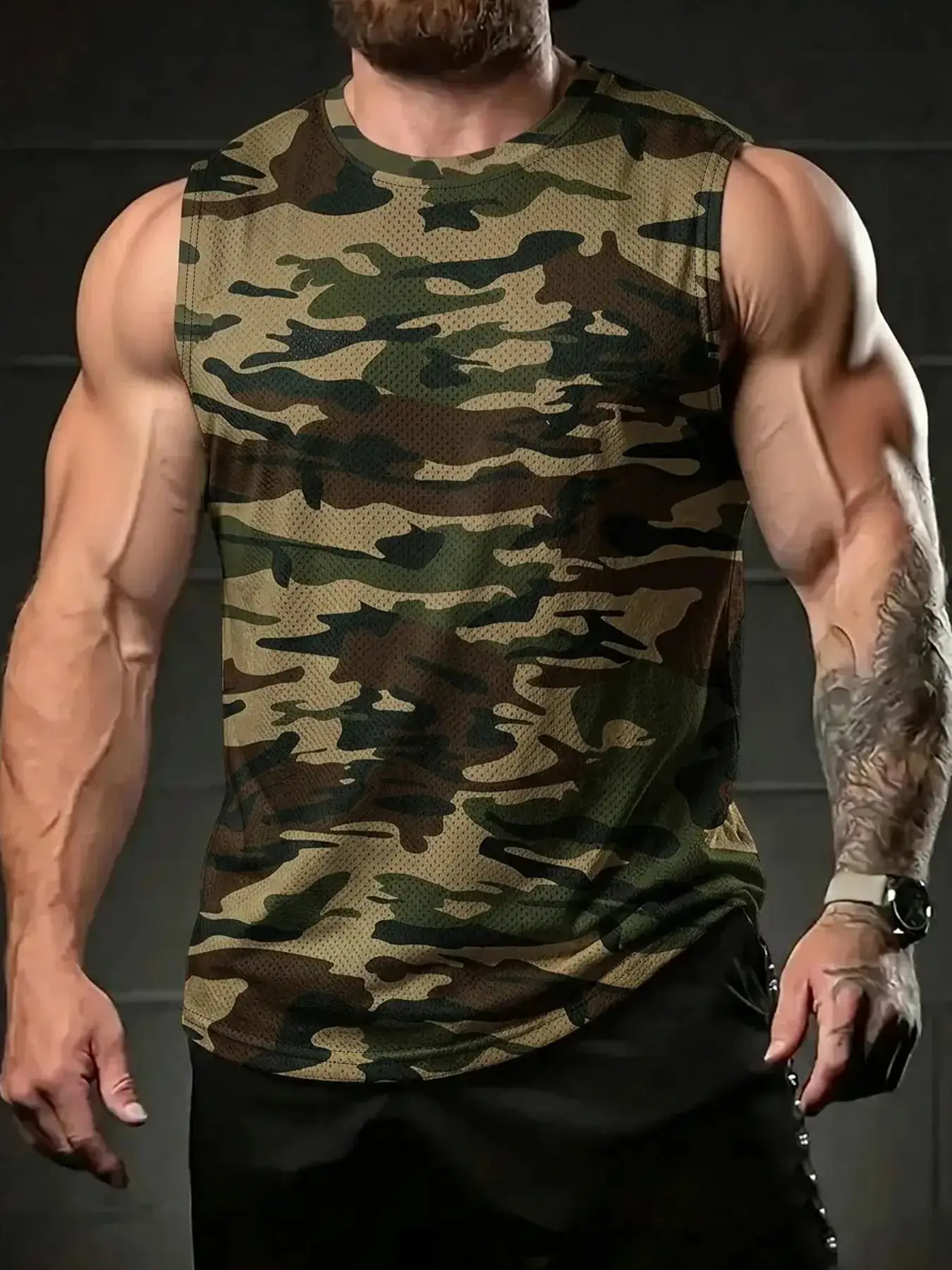 Camouflage Vest Holds Up!, Mesh Fabric Lightweight Breathable, Camo Color Durable Stylish, Loose Fit Universal Size