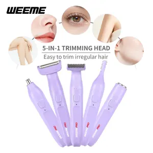 Five-In-One Multifunctional Women's Intimate Care Trimmer, Rechargeable Shaver, Trim Genitalia, Armpits, Nose Hair, Eyebrows, Portable and Easy to Store, Perfect Gift