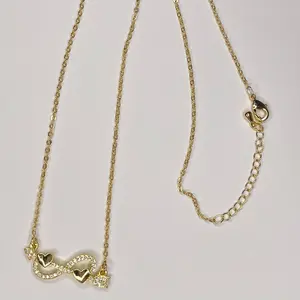 Cadena 20” y dije de mariposa oh infinito Oro Laminado Female Daily Birthday