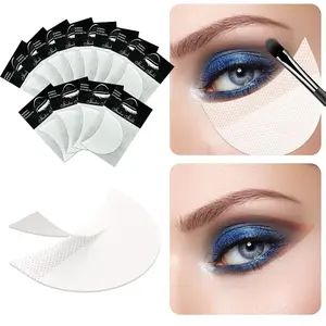TailaiMei 120 Pcs Eyeshadow Shields Half-Moon Shape Non-Woven Fabric for Perfect Winged Cat Eye Makeup Protection Lint-Free Gel Pad for Eyeliner Eyelash Extensions Lip Makeup