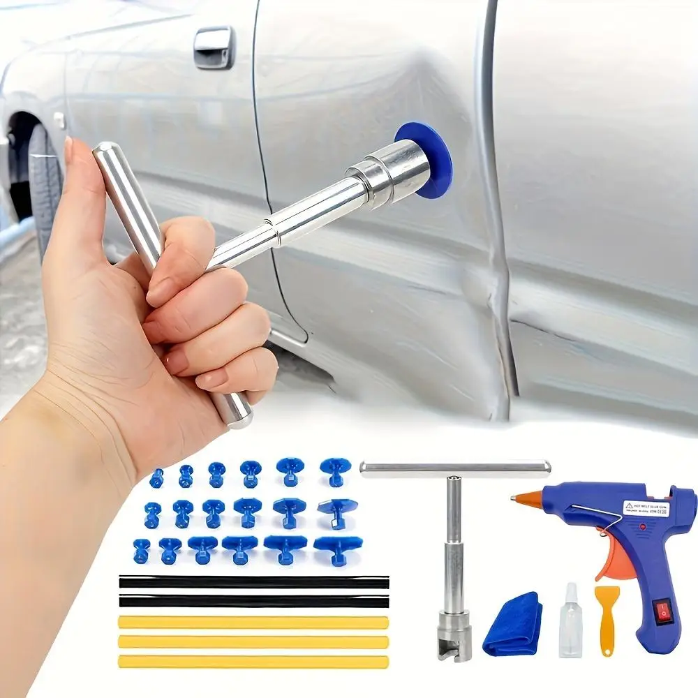 Car Dent Repair Tool Set, Car Body Dent Repair Tool with 20W Gluing Tools, Suction Extractor, Car Body Dent Repair Tool, Professional Car Repair Tool