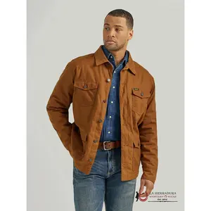 Wrangler Men's Western Lined Canvas Barn Coat in Hay Bale 112352842