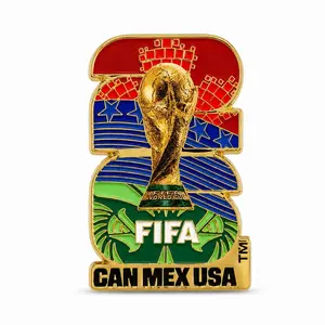 MINISO FIFA World Cup 2026 Licensed Enamel Pin, Host Nations Logo Metal Badge, Commemorative Soccer Memorabilia for Backpack & Fan Party | CPSC 2026 Certified Lead-Free & BPA-Free #WorldCupMerch