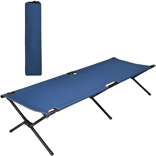 Portable Folding Camping Cot with Carry Bag, Lightweight Aluminum Frame Outdoor Bed, Army Green, Space Saving and Durable for Travel, Hiking and Camping