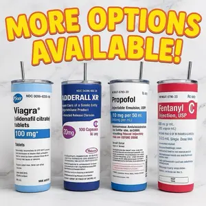 Nurse Tumbler 20oz Funny Drug Cart Cup Stainless Insulated Healthcare Coffee Mug for RN Gifts Featuring Adderall XR & Propofol Designs Drinkware Water Bottles Portable