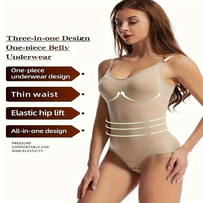 Women's Slimming Waist Trainer Bodysuit - Full Body Shaper For Enhanced Fitness & Style, Nylon Blend, Hand Wash Only