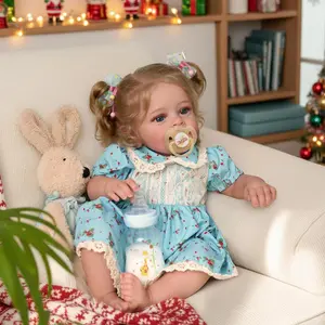 Babeside Lifelike Reborn Baby Dolls - 18 Inch Realistic-Newborn Baby Dolls Blond Girl Handmade Real Life Baby Dolls with Clothes for Kids Age 3+ Soft Cuddly Gift