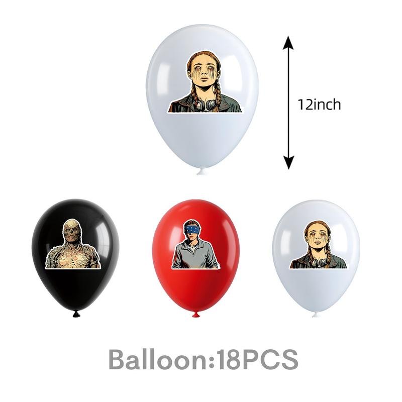 Stranger Things Party Supplies Set, Birthday Decorations, Balloons, Tableware, Banner, Holiday Hanging Decor, Perfect Gift for Friends