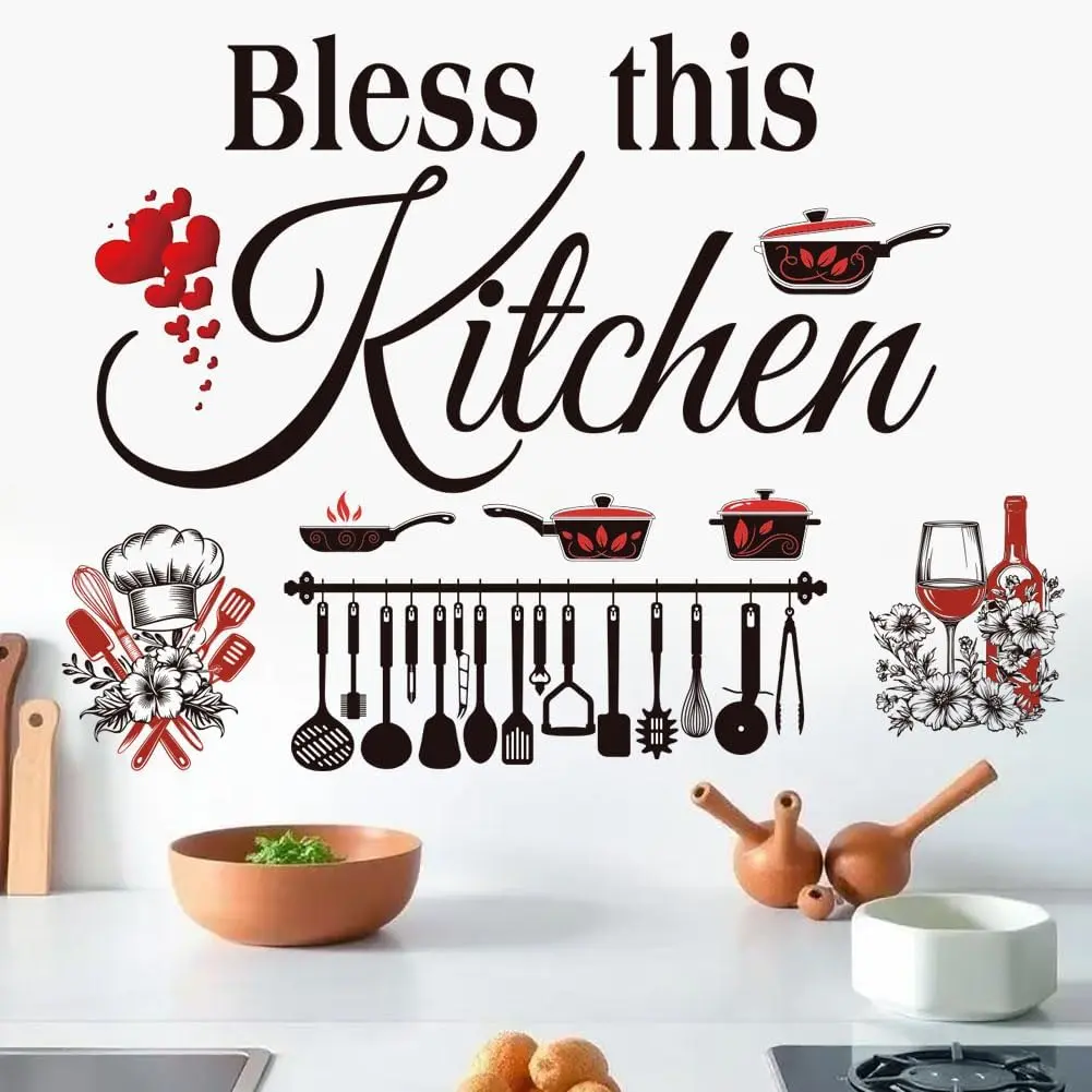 Wall Sticker Kitchen Wall Quotes Wall Art Decor Vinyl Peel and Stick Wall Decal Home Decals Kitchen Decor Dining Room Decorations