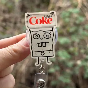 Doodle Bob Diet Soda - Nurse badge reel, RN, MD, Paramedic, RT, Phlebotomist, healthcare work accessory