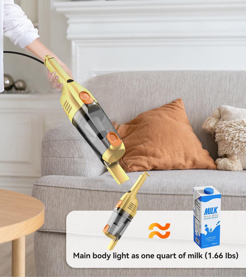 INSE R6X Corded Stick Vacuum, 15KPa Suction with 600W Motor, Ultra-Lightweight Bagless Upright Vacuum with Handheld for Home Hard Floor Carpet Pet Hair Car Cleaning home cleaning tools home appliances Yellow INSE R6X Corded Stick Vacuum, 15KPa Suction with 600W Motor, Ultra-Lightweight Bagless Upright Vacuum with Handheld for Home Hard Floor Carpet Pet Hair Car Cleaning home cleaning tools home appliances Yellow