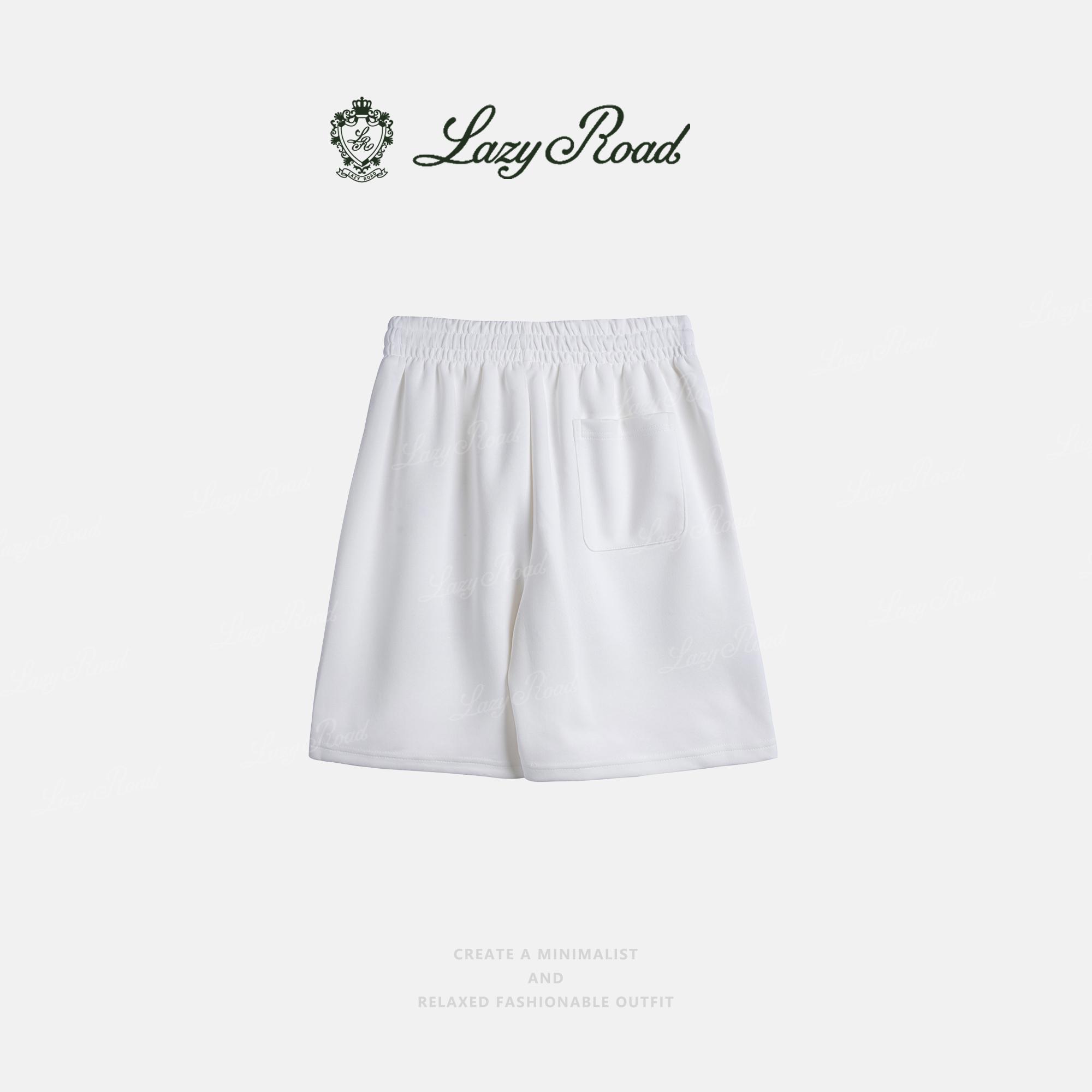 Old Money Casual Sports Shorts: Minimalist, Basic, Loose-Fit Straight-Leg Cropped Shorts(PINK)-8868