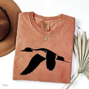 [Comfort Colors] Minimalist Mallard Duck Logo T-shirt Unisex Duck Hunting Season Cotton He's Hunting Shirt Unisex