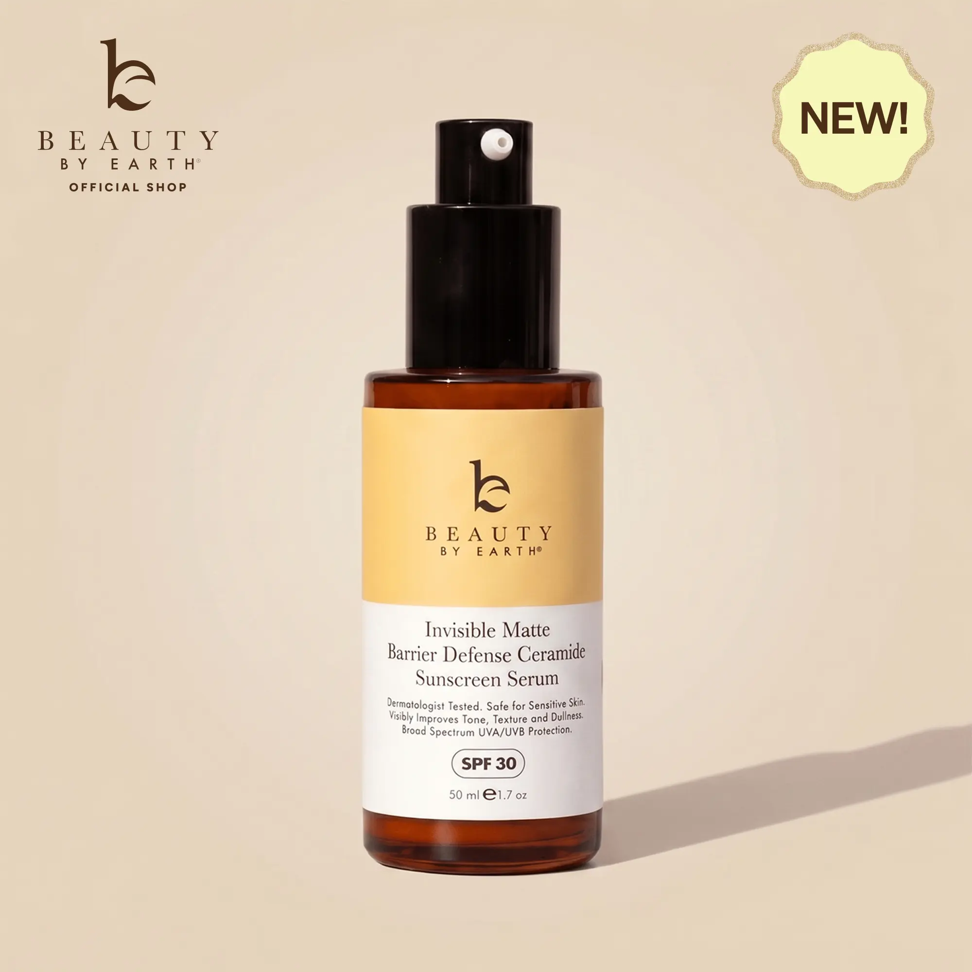 Beauty by Earth Invisible Matte Barrier Defense Ceramide Sunscreen Serum Face Serum (SPF 30) sunscreen