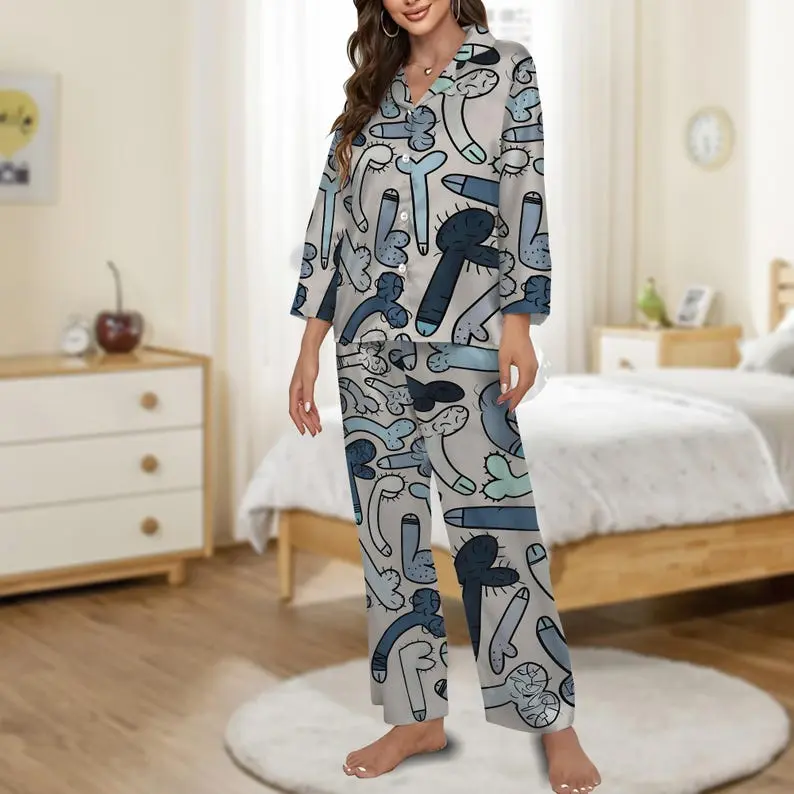Funny Rooster Pajama Set, Cute Chicken Sleepwear, Novelty Lounge Outfit, Cozy Unisex Pajamas, Farm Animal Lover Gift