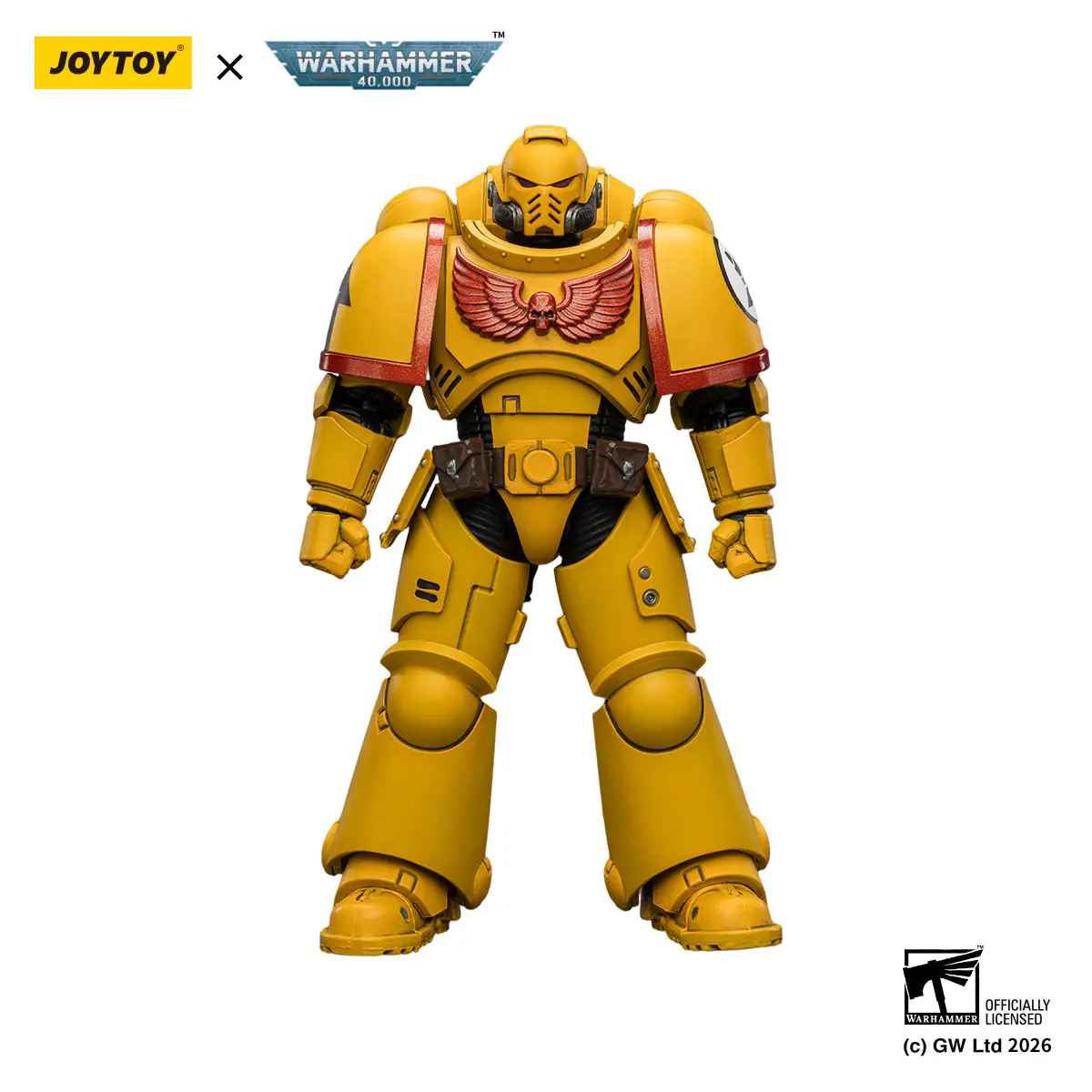 JOYTOY Warhammer 40,000 1/18 Scale Detailed Action Figure - Imperial Fists Intercessor with Bolt Rifle, Bolt Pistol, Chainsword JT03844, Unisex 12+ Years Above Birthday Gift