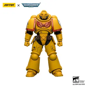 JOYTOY Warhammer 40,000 1/18 action figure Imperial Fists Intercessor with Bolt Rifle, Bolt Pistol and Chainsword JT03844 Birthday Gifts