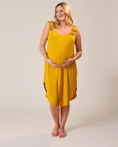 Ruffle Strap Labor & Delivery Gown | Honey
