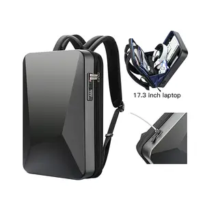 BOPai Hard Shell Tsa Laptop Backpack for Men Gaming Backpack for 17.3 inch Anti Theft Expansion Backpack Light Slim Black Usb Waterproof 15.6 Rucksack