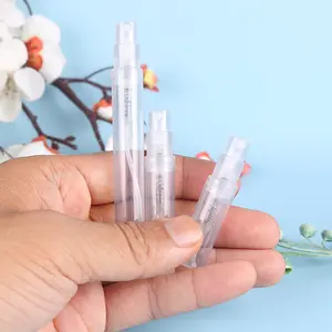 Mini Refillable Disposable Plastic Spray Bottle with Sprayer, Portable Travel Size Perfume, Cologne, Skincare Serum, Essential Oil Sample Container