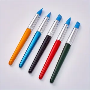 5 Pcs/ Set Clay Sculpting Tools Brushes, Professional Silicone Sculpting Shapers Brushes, for Painting, Masking Fluid, Clay Molding