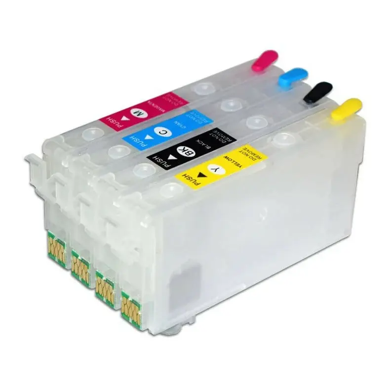 INKXPRO T812 Ink Refillable cartridge Kit with single-use chip for Epson Workforce pro wf-7820 wf-7840 WF-7310 Printer which use # 812 Cartridges