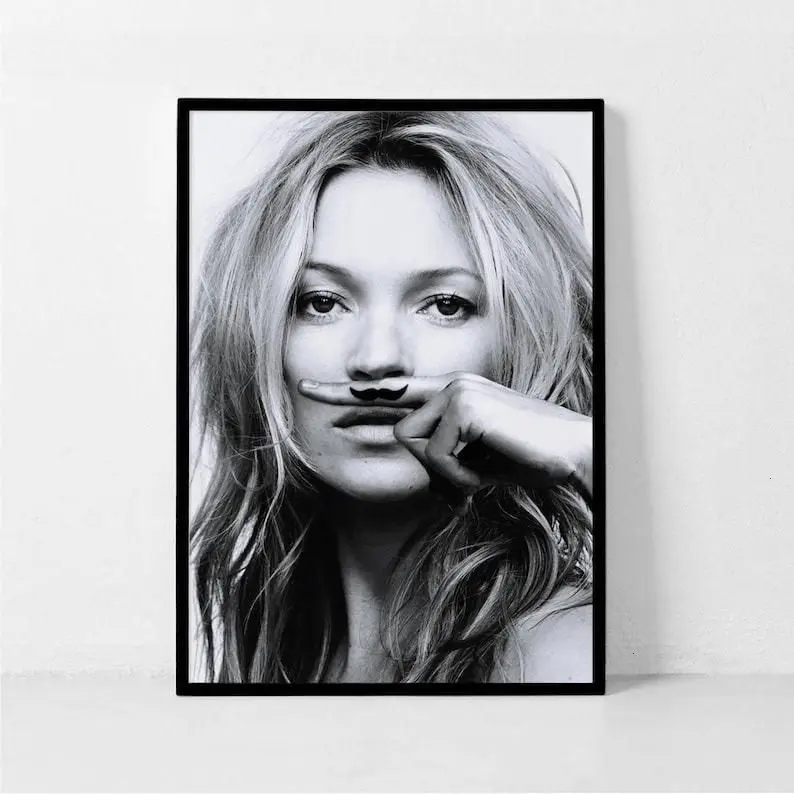 kate moss poster b&w - TikTok Shop