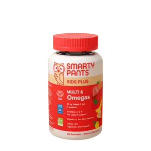 SmartyPants Kids Plus Multi & Omegas 60 Gummies Multivitamin for Kids Growth Development with Omega-3 DHA EPA Vitamin C D3 B12 A K1 & Folate - Healthcare