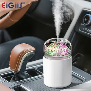 180ml Portable Mini Humidifier, Quiet USB Cool Mist Humidifier with 2 Spray Modes & Colorful LED Night Light, Aromatherapy Function Small Personal Air Humidifier for Bedroom Office Car Travel Desktop