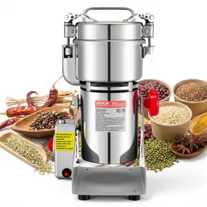 VEVOR 300g Electric Grain Mill Grinder, 1500W 28000RPM High Speed Spice Corn Dry Grinding Machine, Stainless Steel Pulverizer Powder Machine for Dried Grains Coffee Beans Spices Nuts (270° Swing Type)