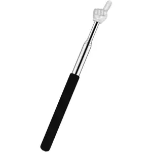 Retractable Teachers Classroom Hand Pointer, Extendable Pointer Finger Stick,Mini  Finger Reading Pointer Stick, Student Teacher Teaching Reading Finger Shape (Black)