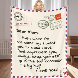 Monther’s Day Gift,Throw Blankets Anniversary Birthday Gift for Mom from Daughter Son, Dear Mom Blanket for Mother's Day, Super Soft Flannel Throw Blankets for Christmas Valentines Day for Bed Couch