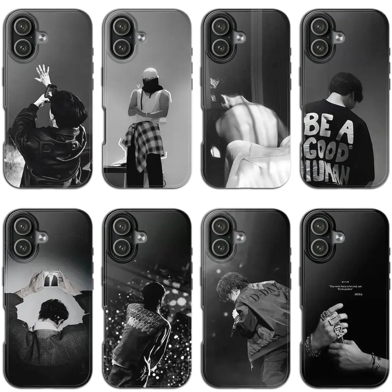 7 ops We Are Back Album 2026 Tough Phone Case, Minimalist Black and White Aesthetic Case Cover For iPhone & Samsung