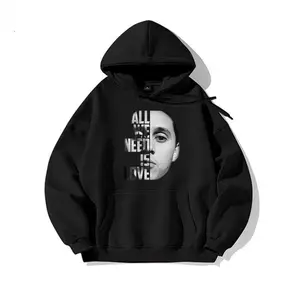 All We Need Is Love Printed Men's T-Shirt And Hoodie Canserbero Design - Fun, Casual, Summer Hip-Hop Streetwear for Trendy Men Menswear Sweatshirts