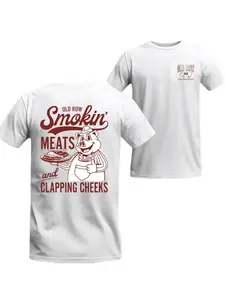 Funny Grilling Graphic Tee Shirt, Old School BBQ Design, Southern Brotherhood Style Party Wear, Perfect Gift for Men